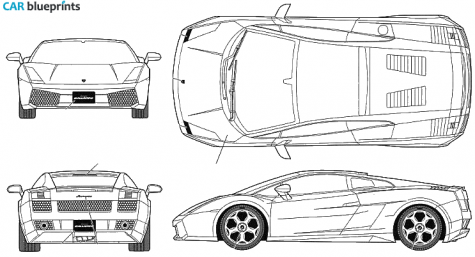 2003 Lamborghini Gallardo Coupe blueprint